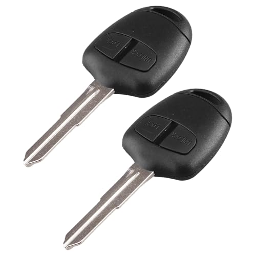 Vivva 2 Pcs Replacement Key Shell,Remote Key Blank Shell Key Case for Comaptible Mitsubishi Pajero Sport Outlander Grandis ASX