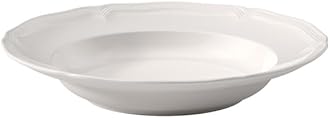 Villeroy & Boch Manoir Soup Plate, 23 cm, Premium Porcelain, White