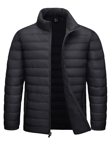 TACVASEN Men's Puffer Jacket Lightweight Warm Winter Insulated Water Repellent Windproof Quilted Coat