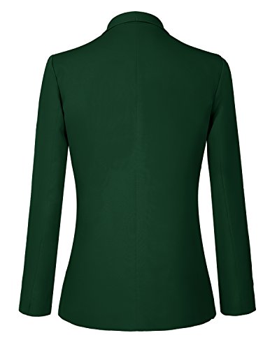 Urban Coco Women's Office Blazer Jacket Open Front (2Xl, Dark Green) #TOP2