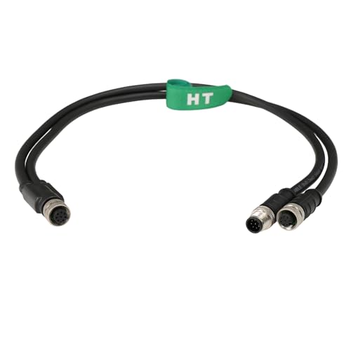 Cable M12 de 8 pines macho a hembra con blindaje IP67 y longitud de 15 m 1