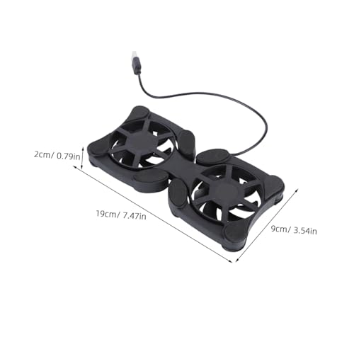 Base refrigeradora portátil plegable para laptop con dos ventiladores, alimentada por USB, diseño compacto para viaje y uso en casa miniatura 2