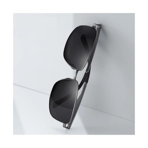 Lunettes de soleil polarisées en Al-Mg haut de gamme style carré homme - 4