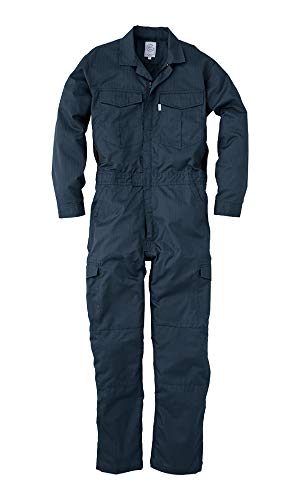 Workpro GRACE ENGINEERS グレイスエンジニアーズ 春夏 シャドーストライプ サマー 長袖 つなぎ GE-527 色:ネイビー サイズ:L