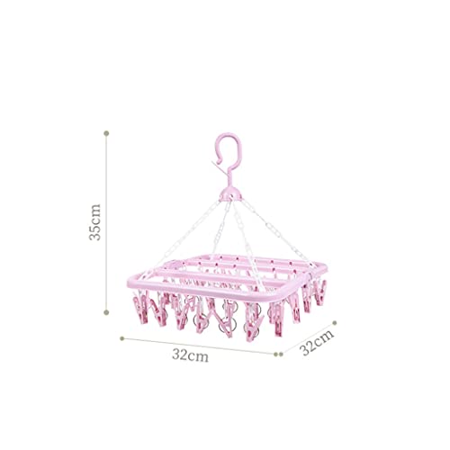 Séchoir à chaussettes pliant avec 36 clips pour étendre le linge - 3