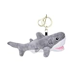 mkookm Shark Plush Keychain – Cute Kawaii Soft Stuffed Animal Toy, Mini Plushie Keychain Gift for Kids, Backpack or Purse Accessory – 5” Cartoon Shark Travel Buddy