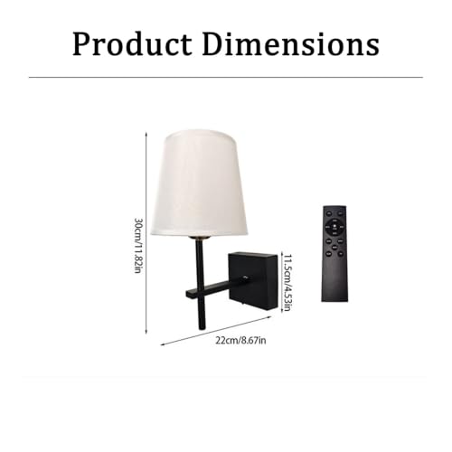 Apliques de pared LED con pantalla de tela y diseño de base redonda 5