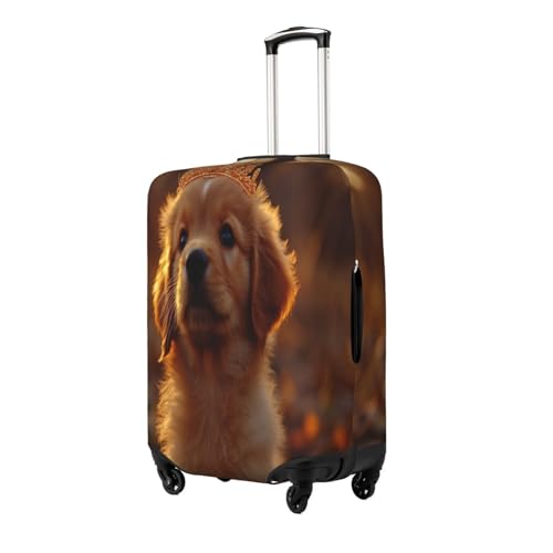 A Dog Under The Sunset Durable Luggage Cover Suitcase Protector Anti-Scratch Luggage Cover Fits 18-32inch Luggage, Black, X-Large2