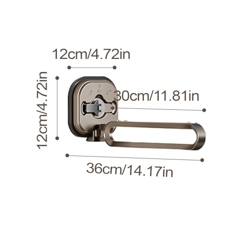 Wall Mounted Clothes Airer, Folding Clothes Airer with Suction Cup - 360 Degree Rotary Clothes Drying Rack, Wall Mounted Clothes Drying Rack with Suction Cup for Closets, Laundry - Image 5