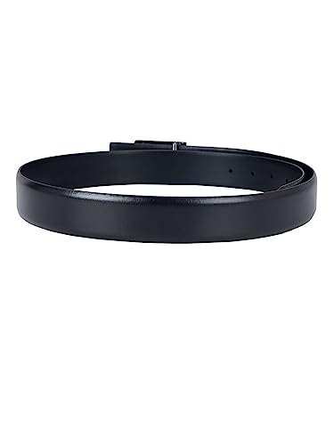 Image of Da Milano Press Pin Leather Belt for Men - Black