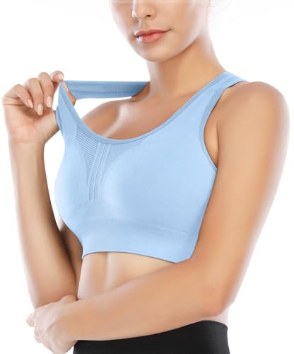 Image of Heathyoga High Impact Sports Bras for Women High Support Padded Sports Bra Pack Racerback Bras for Women Workout Bra Sets