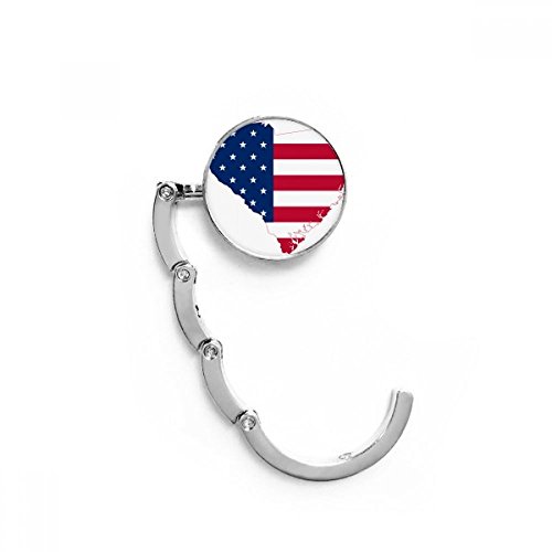 Cintre pour sac pliable table bureau motif drapeau américain 4,4cm