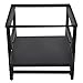 Metal Base for Washing Machine, Dryer Base with Pull-Out Shelves, Max. 150 kg, Adjustable Non-Slip Washing Machine Base, Pedestal Raiser for the Fridge Dryer(24’’x22’’x20.5’’,Black)