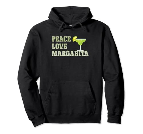 Funny Cinco De Mayo Vintage Mexican Peace Love Margarita Pullover Hoodie