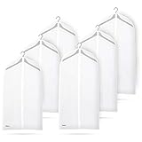 SCHÜTZT VOR MOTTEN - Auch bei längerer Lagerung schützen unsere Kleidersäcke Ihre guten Stücke zuverlässig vor Motten - Insbesondere durch die eingearbeitete Mottenschutz-Folie an der Kleiderbügel-Öffnung.