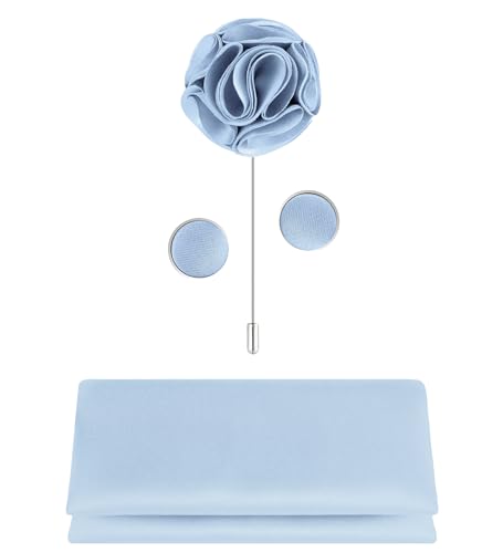 Image of Tie G .5pcs Tie set in a gift box : Tie sets : Solid color Neck tie,Satin Bow tie,Pocket Square, Lapel, Cuffs link