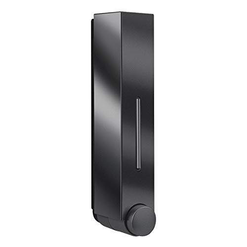 Liquid Soap Dispenser Wall Mount, 1 Chamber Bathroom Shower Pump Dispenser,Press Manually Lotion Soap Dispenser Use for Shampoo, Soap, Conditioner, Shower Gel, for Bathroom Kitchen Hotel (Black)