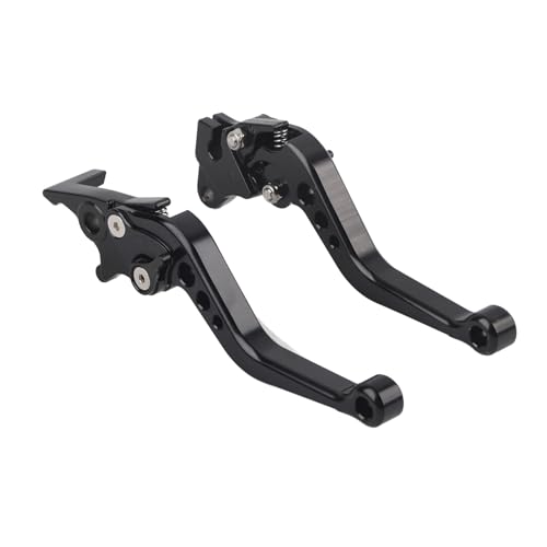 OUKENS Palanca de embrague de freno, 2 uds., manijas de dispositivo de freno de manillar de tambor de aleación ajustable de aluminio universal para motocicleta(Negro)