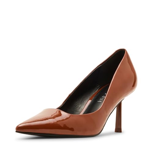 Madden Girl Women's Brynn Pump, Cinnamon Patent, 7.5