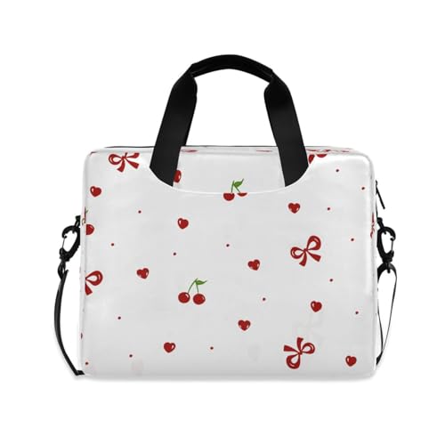 Bolso para laptop estilo messenger con diseño de lazo rojo miniatura 1