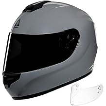 TRIANGLE Full Face Motorcycle Helmet DOT Approved, Street Bike Racing Helmet for Men Women with Tinted & Clear Visors & Carrying Bag