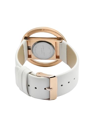 Image of Joker & Witch Faux Leather Minimal Transparent Dial Pu Analogue Watch For Women