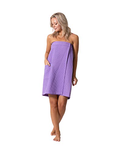 Image of Robe Direct Quick Dry, Lightweight Waffle Spa /Bath Wrap with Adjustable Closure & Elastic Top