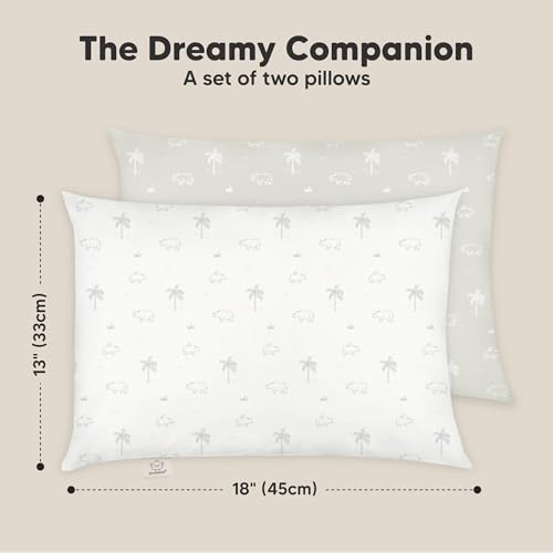 Image of KeaBabies 2pk Toddler Pillows 2 Year Old to 5,13x18 Kids Pillow (Wild Horns)