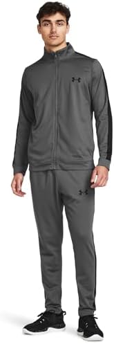 Under Armour UA Rival Knit Track Suit Erkek Eşofman Takımı Castlerock / / Black MD - Görsel 1