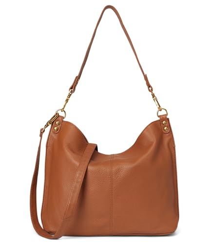 Image of HOBO Pier Leather Shoulder Bag for Women, Convertible to Crossbody