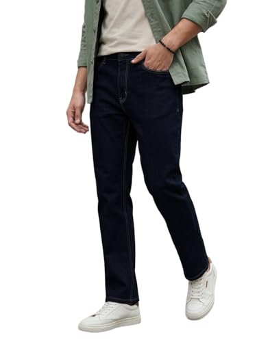 Image of Urbano Fashion Men's Straight Fit Washed Jeans Stretchable