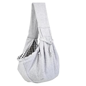 Dog Sling, Puppy Carrier, Puppy Sling, Dog Carry Bag, Puppy Sling Carrier Small Dog, Reversible Carrier and Hand-Free Pet Sling Carrier Walking Outdoor Travel, for Cats and Dogs (grey)