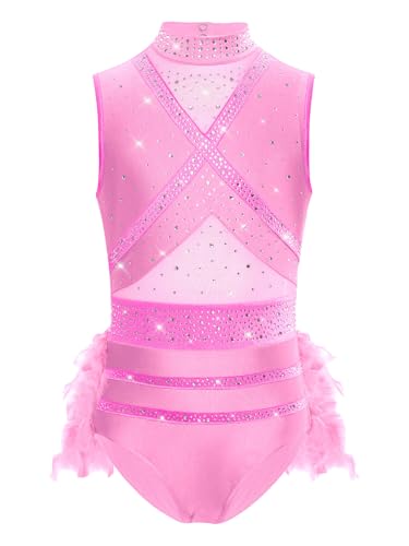 Costume de ballet brillant et patchwork coloré pour fille passionnée de gymnastique
