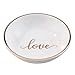 Lillian Rose RA105 LO Love Ring Dish, Measuring 3.5 x 3.5 inches, White
