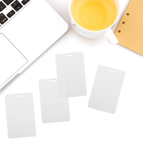Tarjetas de presentación en blanco personalizables, PVC resistente de 86x54mm para bodas, 100 un 6