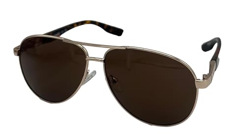 Timberland Sunglass Mens Gold Metal Aviator, Brown Lens TB7272. 32E