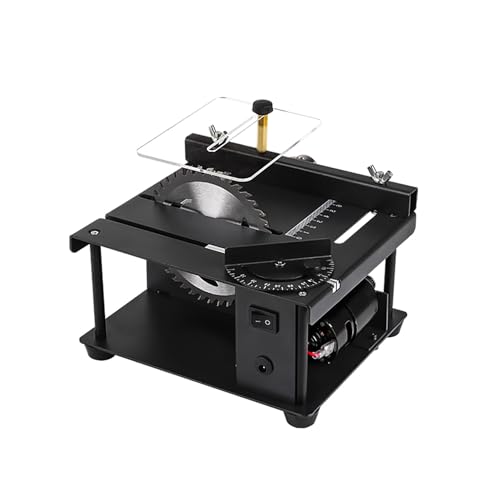 GCZQYAM Mini Table Saw, Portable Precision Table Saws Liftable saw blade With Adjustable 35MM Cutting Depth For Crafts Woodworking Metal Plastic Cutting