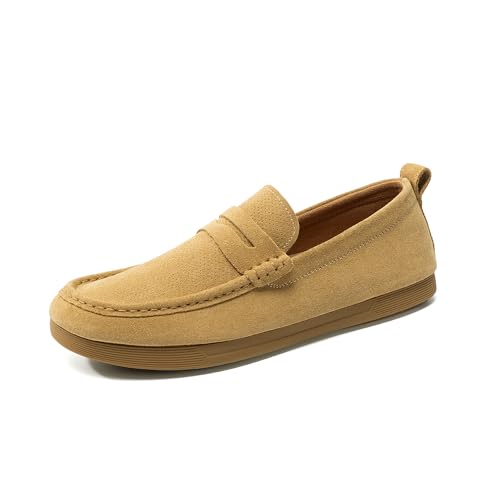 Bruno Marc Men's Penny Loafers Suede Leather Moccasins Casual Slip-on Driving Shoes,Size...