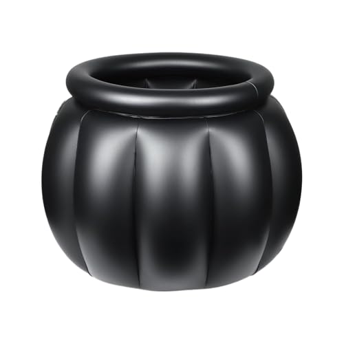 hinchable con forma de Halloween, 56 x 46 cm, soporte para bebidas negro, contenedor de dulces para ensaladas, aperitivos, cervezas refrigeradas, aperitivos