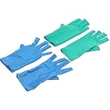 Supvox 2 Paar Wiederverwendbare Halbfinger Nähhandschuhe aus Elastischem Fasermaterial Atmungsaktiv Dehnbar Einheitsgröße Handschutz für Handwerkliche Tätigkeiten Innen und Außen