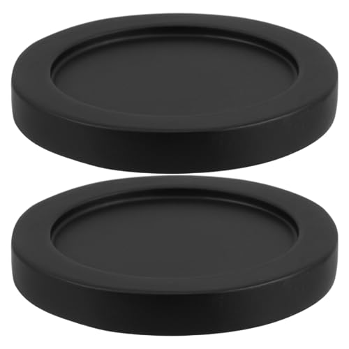 Toyvian Plateau en Bois Foncé 5,7 Cm pour Moulin à Poivre et Sel, Lot de 2 Porte-Meuleuses Antidérapants, Socle Multifonctionnel pour Rangement Épices,...