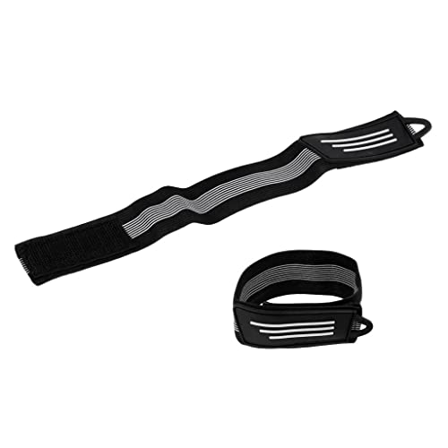 Perfeclan 2pcs Sangle de Jambe de vélo, Pantalon de Vélo Convient pour Jogging, Cyclisme, Noir, 35mm