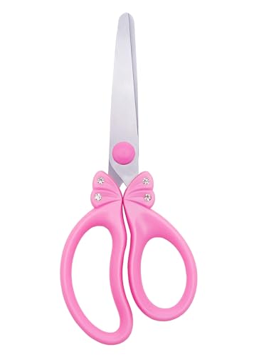 PINK Safety Blunt Tip Scissors for Kids Ages 5-8 & 8-10 for Girls