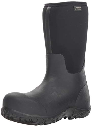 Bogs Men's Workman Punctureproof Composite Toe Waterproof Rain and Construction Boot, Black, 15