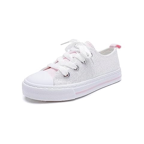 Komfyea Boys and Girls Soft Sole Toddler Little Kids Sneaker Shoes Com6901White30 Cover