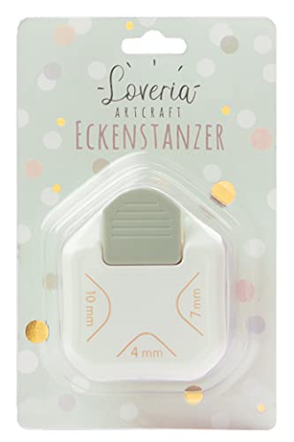 Eckenabrunder Loveria 3 in 1 Eckenstanzer für Papier mit 3 Größen