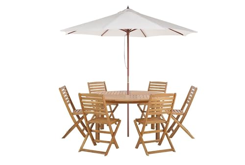 Beliani Outdoor 6 Seater Garden Dining Set...