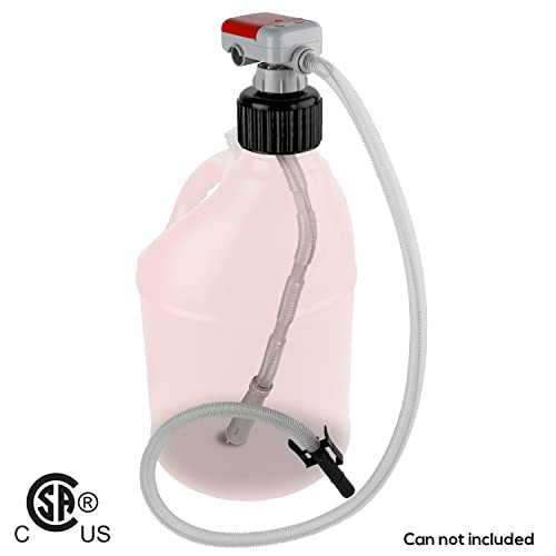 TERA PUMP TRFA01-XL Racing Fuel Transfer Pump, various Gas Can Fittings, Racing Fuel Cell Jug Adapter & Advanced Auto-Stop Sensor & Flexible Intake   Discharge Hose ( 2.4-GPM )