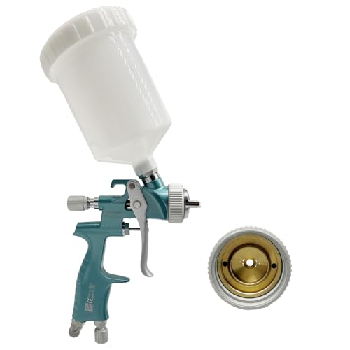 HVLP Spray Gun Kit, 1.3 mm, 1.7 mm, 2.0 mm Stainless Steel Nozzle Paint Sprayers, 600 ml Capacity Paint Cup, Professional Gravity Feed Paint Sprayer for Primers and Varnishes (1.3/1.7/2.0 MM) - Image 3