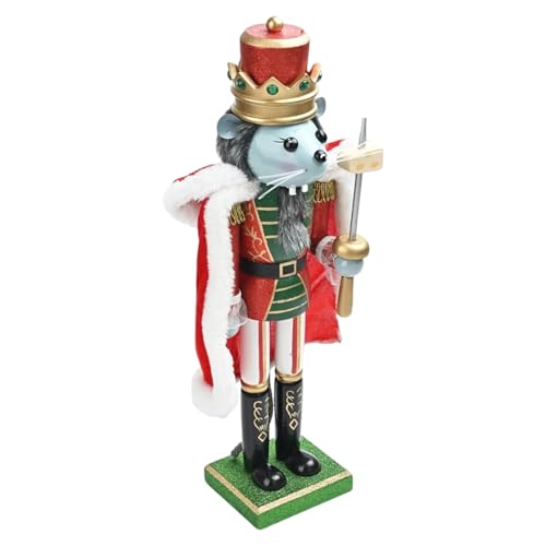 livre TEMOOUES Noisette en Bois Figurines 38cm Noël Noël Roi Marionnette Jouets Table Étagères Table Table des Vacances Décoration Festival Ornement